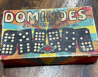 Jeu De Domino En Bakélite Vintage 28 Pièces - Années 1930-1940 - Fabriqué En France