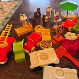 Huge Lot of Vintage Playskool and Fisher Price Little Tikes Accessories