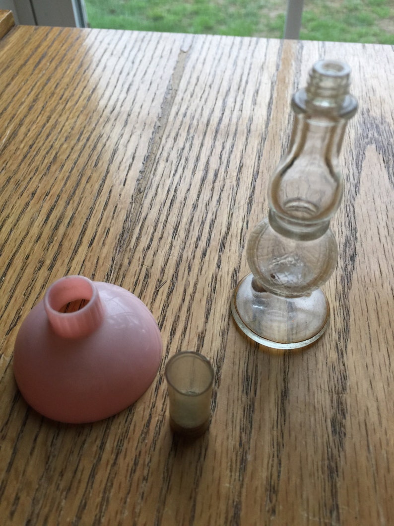 Vintage Lander Oil Lamp Perfume Bottle 4 1/4 Pink Shade Etsy