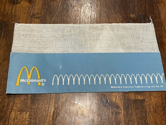 1970's Rare HTF McDonalds Blue Paper Mesh Uniform… - image 1