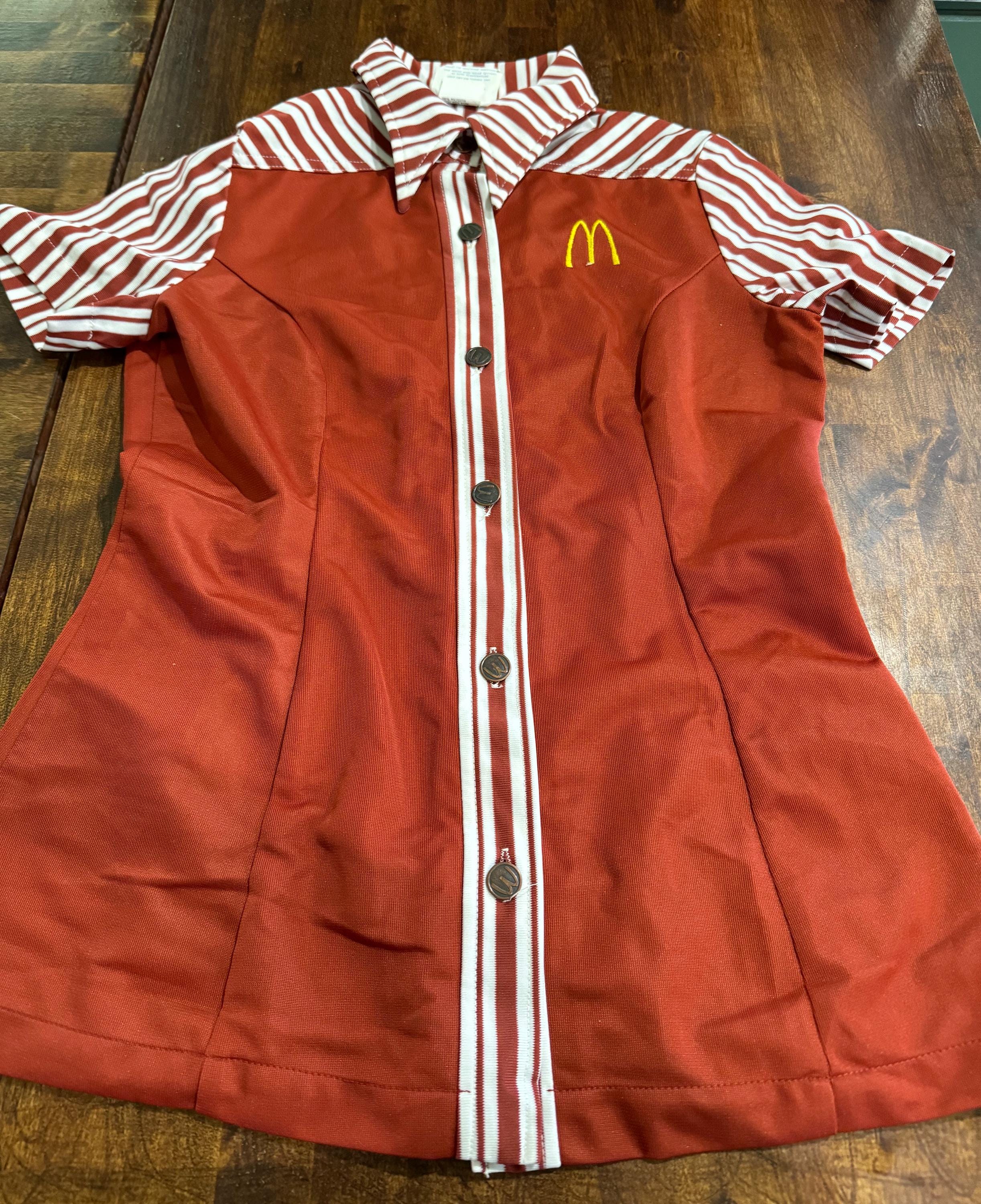 1976 Rare Mcdonalds Employee Uniform Shirt Stan Herman (no. 1 Size