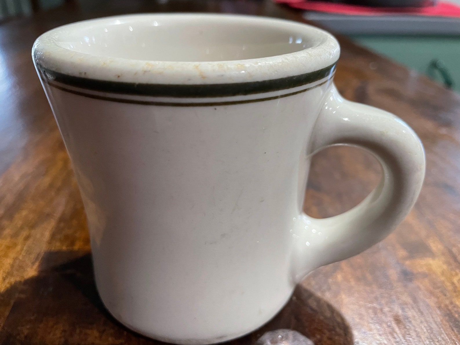 Victor Coffee Mug Restaurant Diner 1940's Green Stripe Etsy