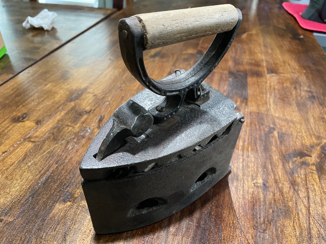 1800 Era Hand Wrought Cast Iron Coal Iron Etsy
