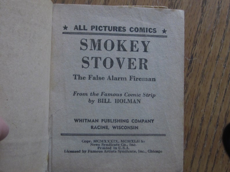 Smokey Stover The False Alarm Fireman 1942 Better Little Book image 2