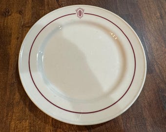Rare Vintage Indiana University Homer Laughlin / Shenango China Restaurant Cafeteria I U 9 " Plate