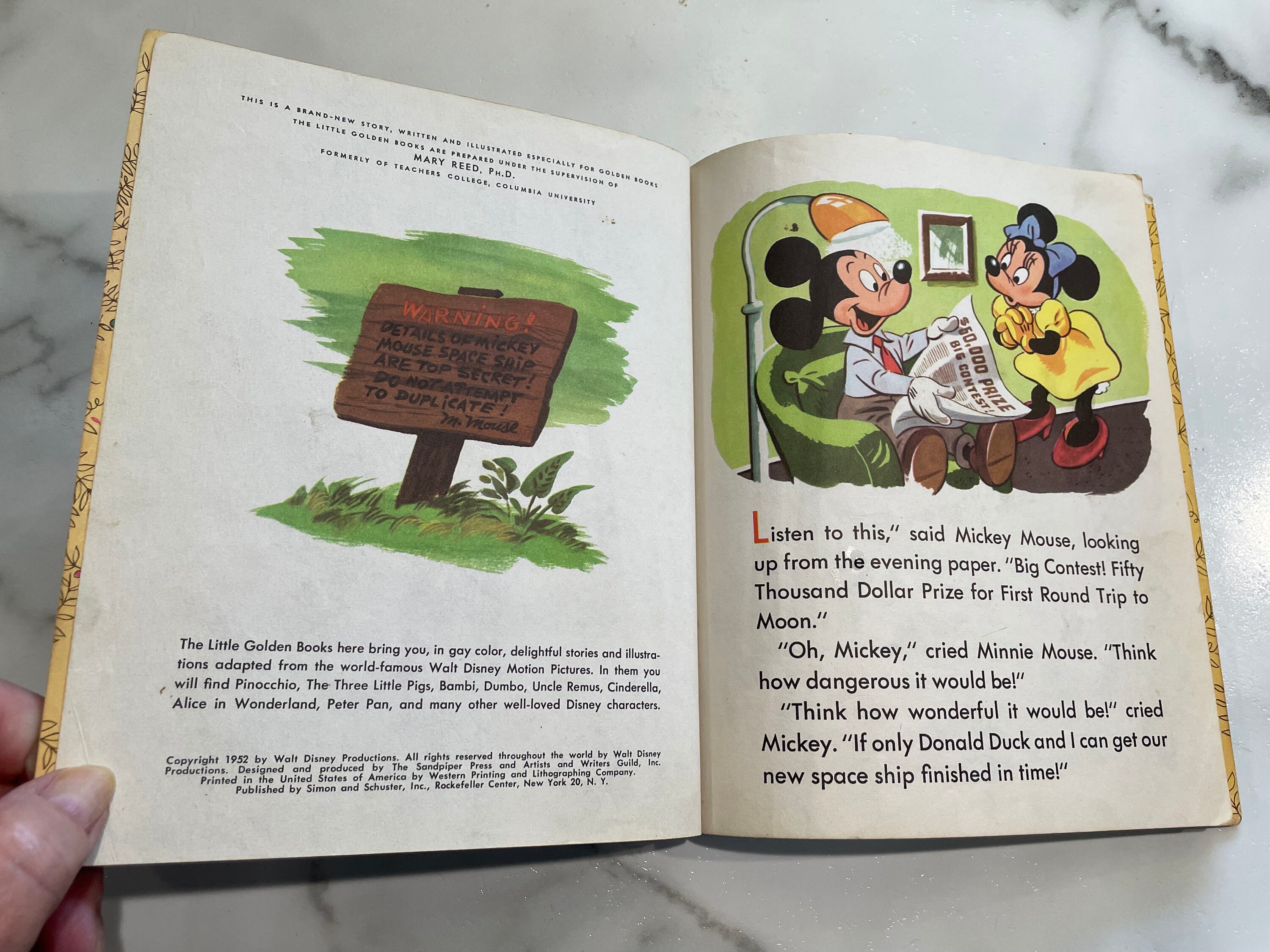 1952 Walt Disney Mickey Mouse and His Space Ship 1st Edition A - Etsy