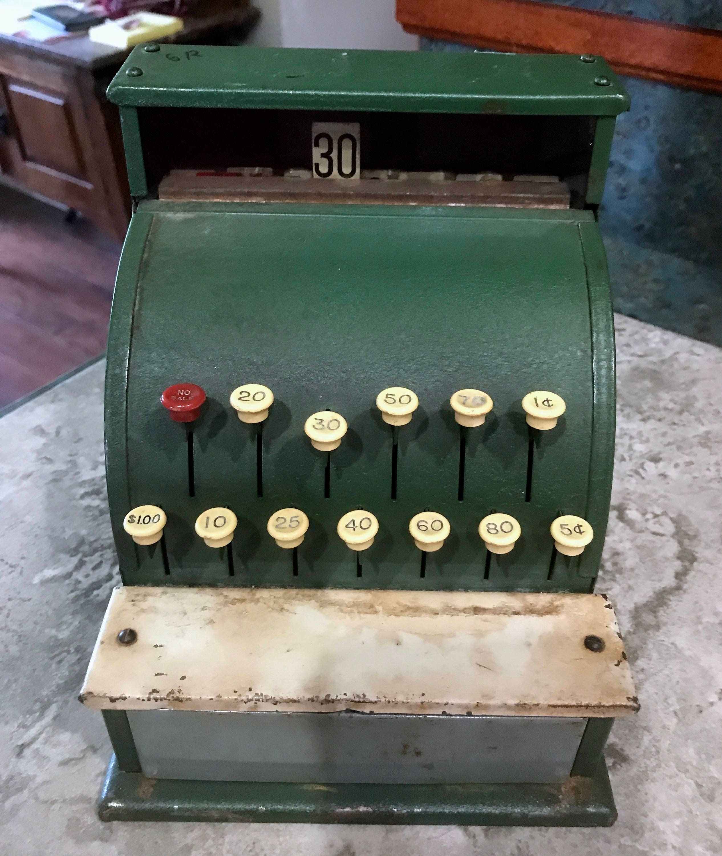 Vintage Toy Tin Cash Register 1950 Era - Etsy