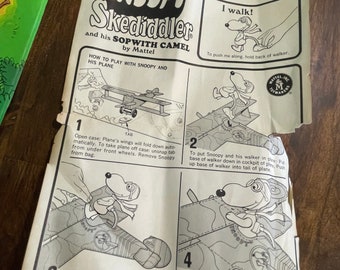 1969 Rare Mattel Snoopy Skediddler WWI Flying Ace Sopwith Camel