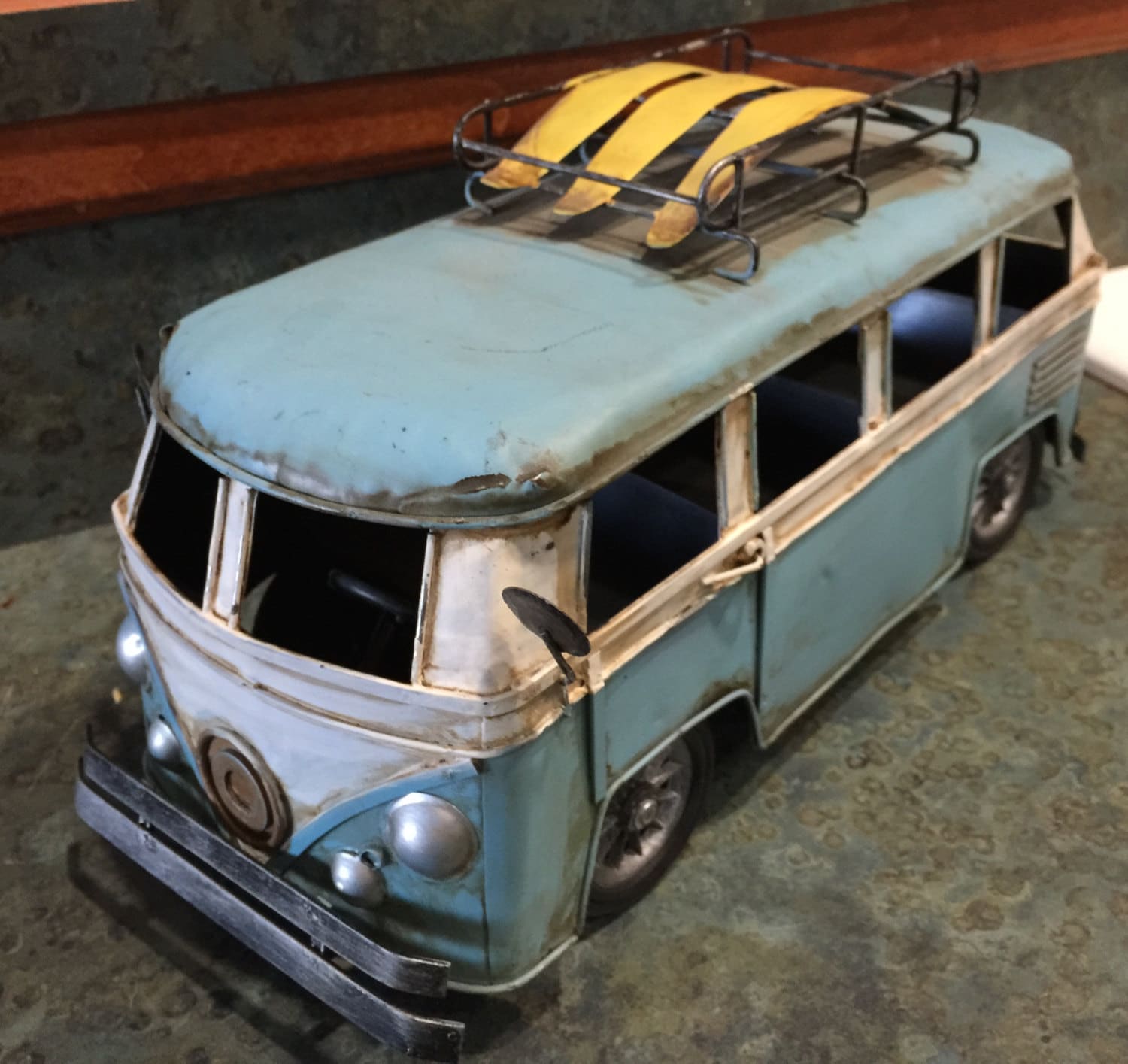 Vintage Metal VW Micro Bus Toy with Surf Boards on Top Etsy