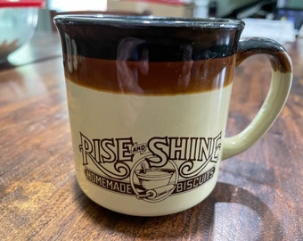 1980s Hardees Rise and Shine Coffee Mug (New Old Stock Never Used)