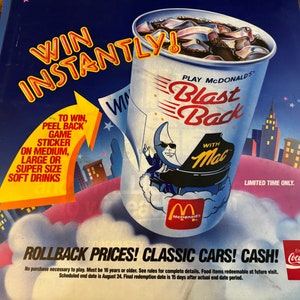 1989 Rare Large Mcdonalds Blast Back Translite - Etsy