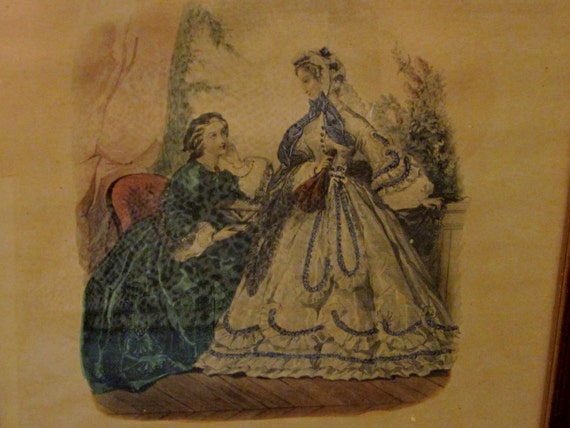 La Mode Illustree 1862 No. 324 16 X 13 Lithograph 1945 Era - Etsy