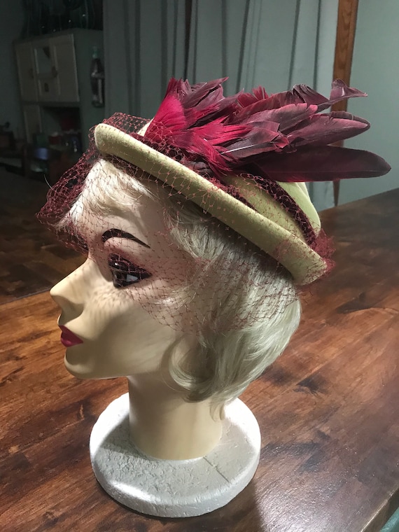 1930's Reproduction of Paulette Cocktail Hat Paris