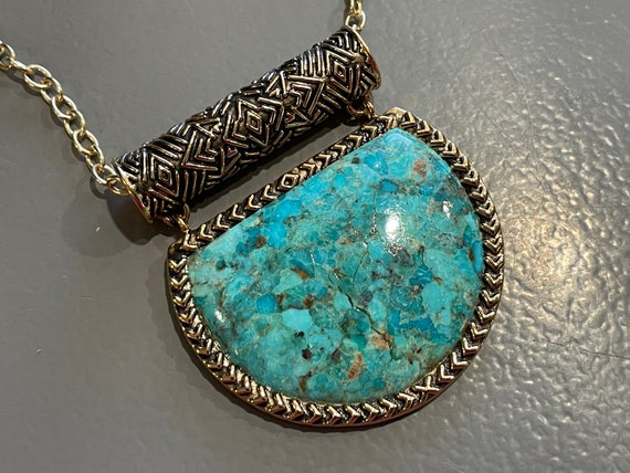 Barse Barse Turquoise Necklace and Matching Earrings - Gem
