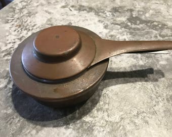 Vintage Tiny Copper Chafing Burner Marked 81 on Bottom