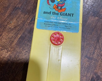 1970s Fisher Price "Mickey Mouse and the Giant" Movie Cartridge