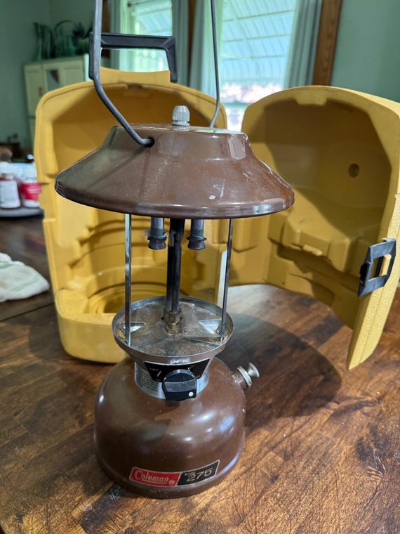 チャ】 ビンテージ Coleman 275 ランタン ブラウン
