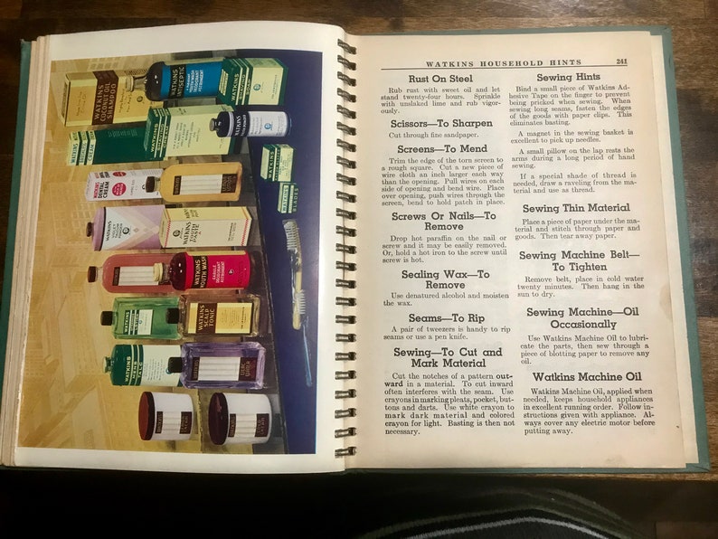 1941 Watkins Household Hints Book Illustrated Advertising Products afbeelding 8