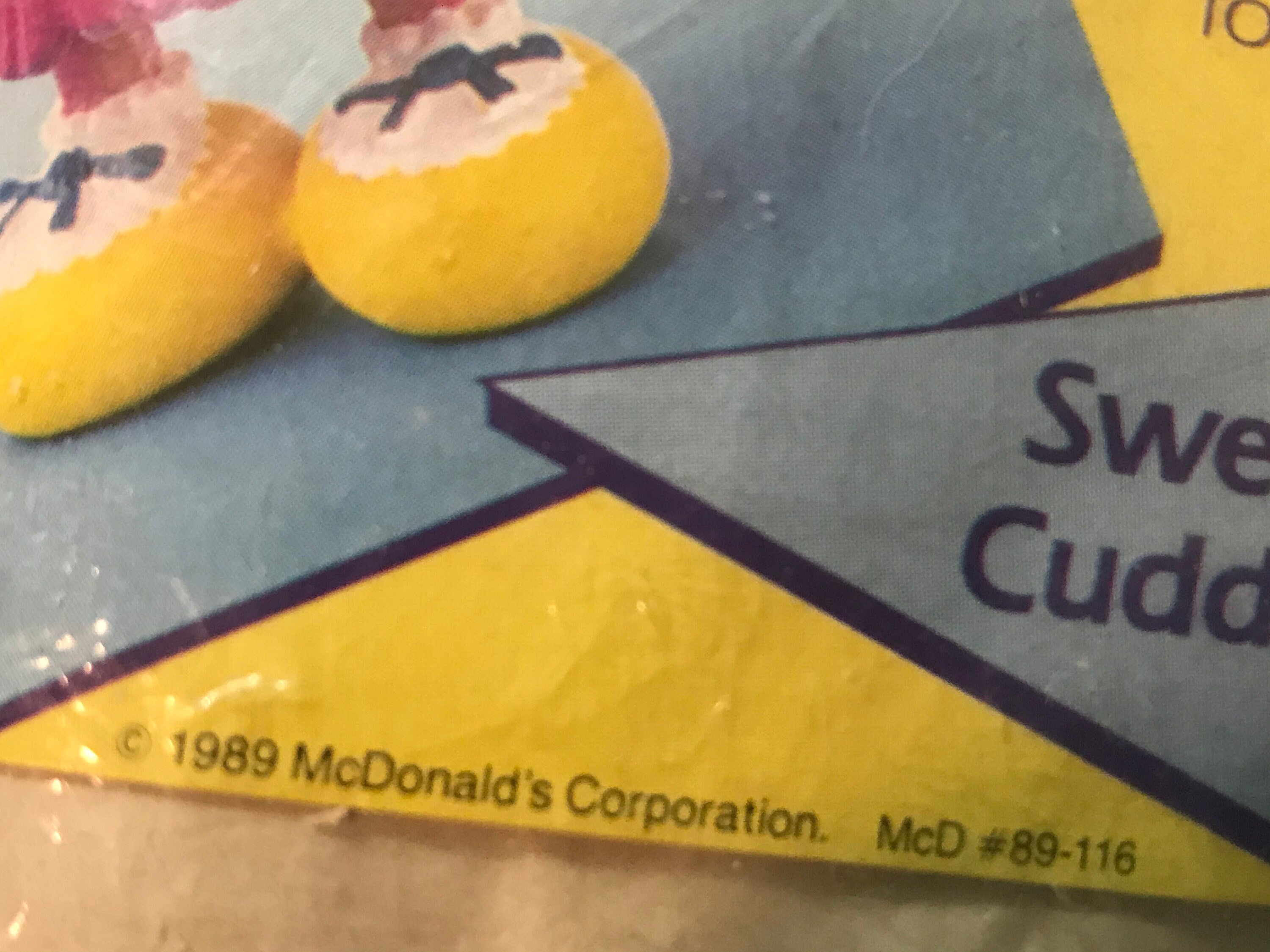 McDonalds 1989 Funny Fry Friends Sweet Cuddles Mint in Package