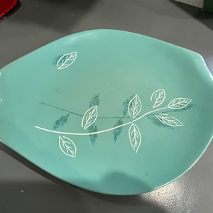 Rare Russel Wright Home Decorators Ranchland Leaf Motif Meladur 14 1/2 Inch Platter