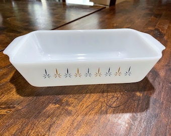 1960's Anchor Hocking Fire King Candle Glow Loaf Pan No 441