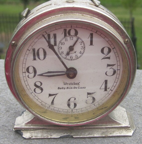 Westclox Baby Ben Alarm Clock Patent Date 1920 1925 - Westclox Baby Ben Alarm Clock Westclox Baby Ben Alarm Clock Patent Date 1920 1925 - Westclox Baby Ben Alarm Clock