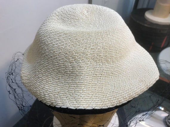 Vintage Marche Exclusive Netted Cocktail Hat 1930… - image 3