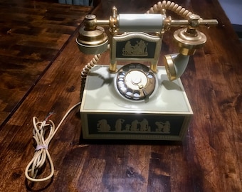1970's Deco-Tel French Rotary Telephone by American Telecommunications Corp. 1970 Era