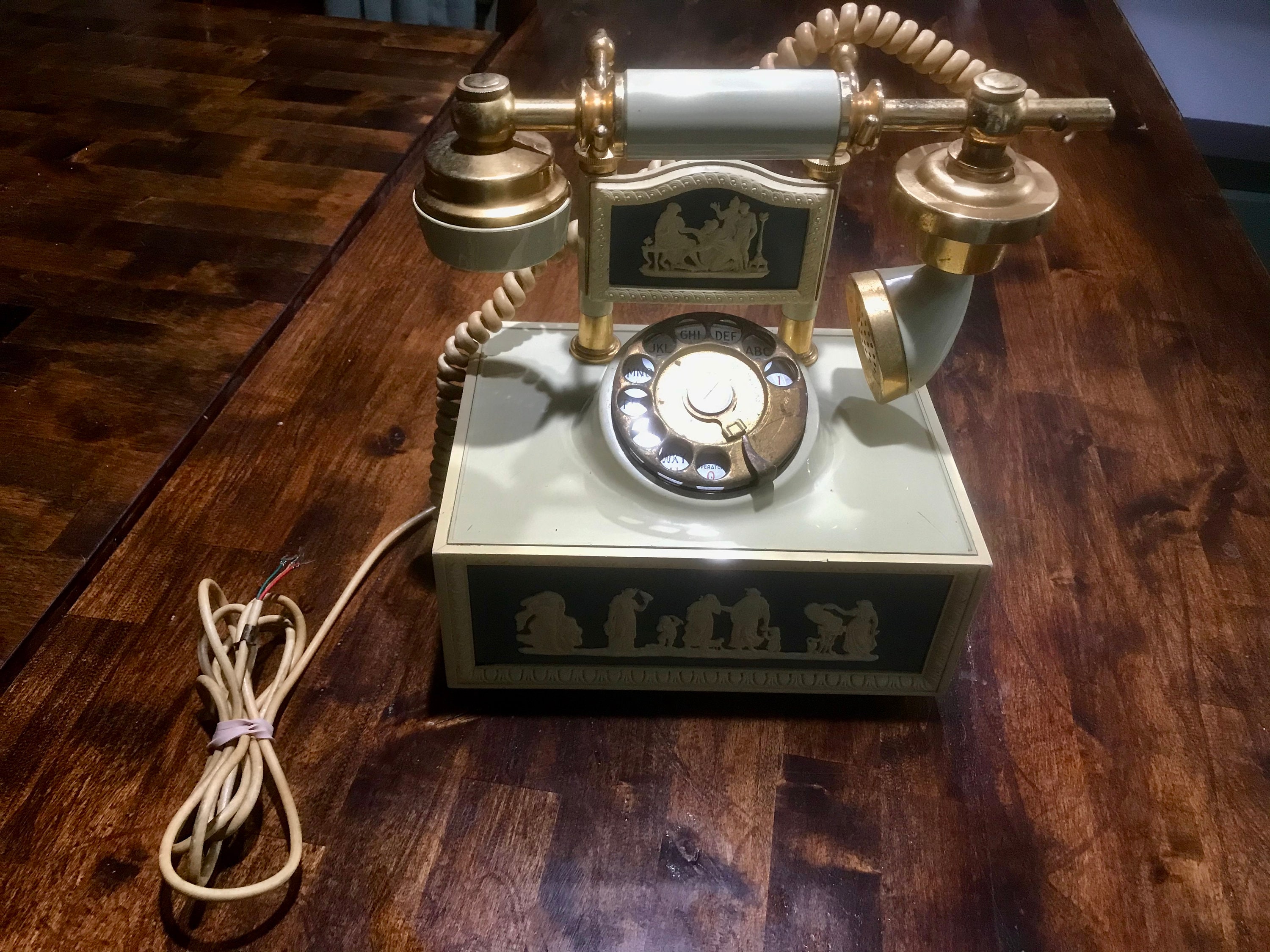1970's Deco-tel French Rotary Telephone by American