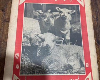 Rare June 15, 1945 Indiana Farmers Guide Baby Lambs on Cover