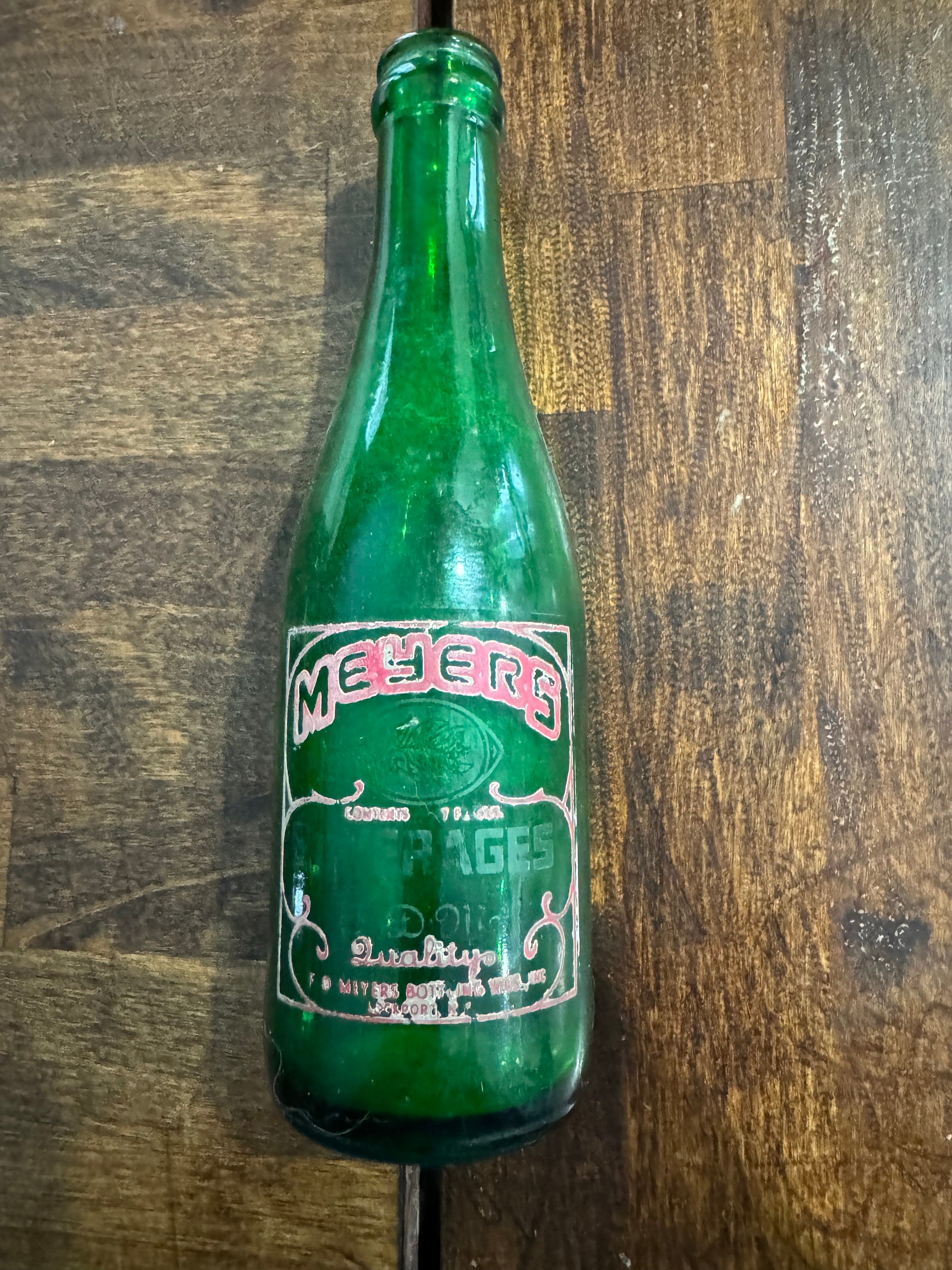 Rare 1940's Meyers Beverages FDM Quality Green Pop Bottle - Etsy