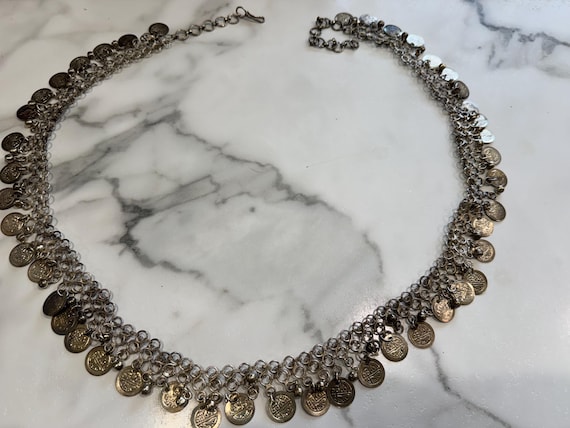 Vintage Silver Tone Coins Jingle Belt for Dancing - Etsy display picture 3