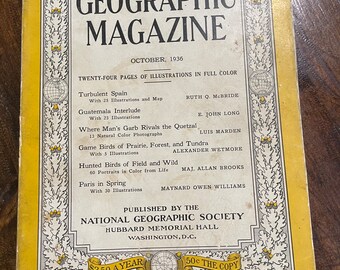 October 1936 National Geographic Magazine
