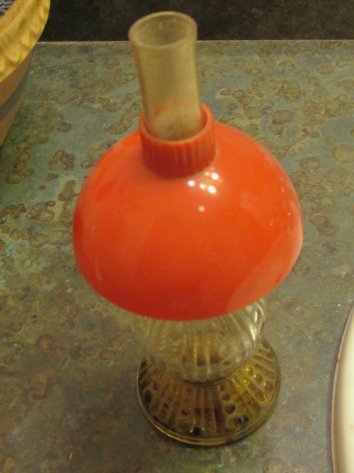 Vintage Lander Oil Lamp Perfume Bottle 7 Inch Red Shade Etsy