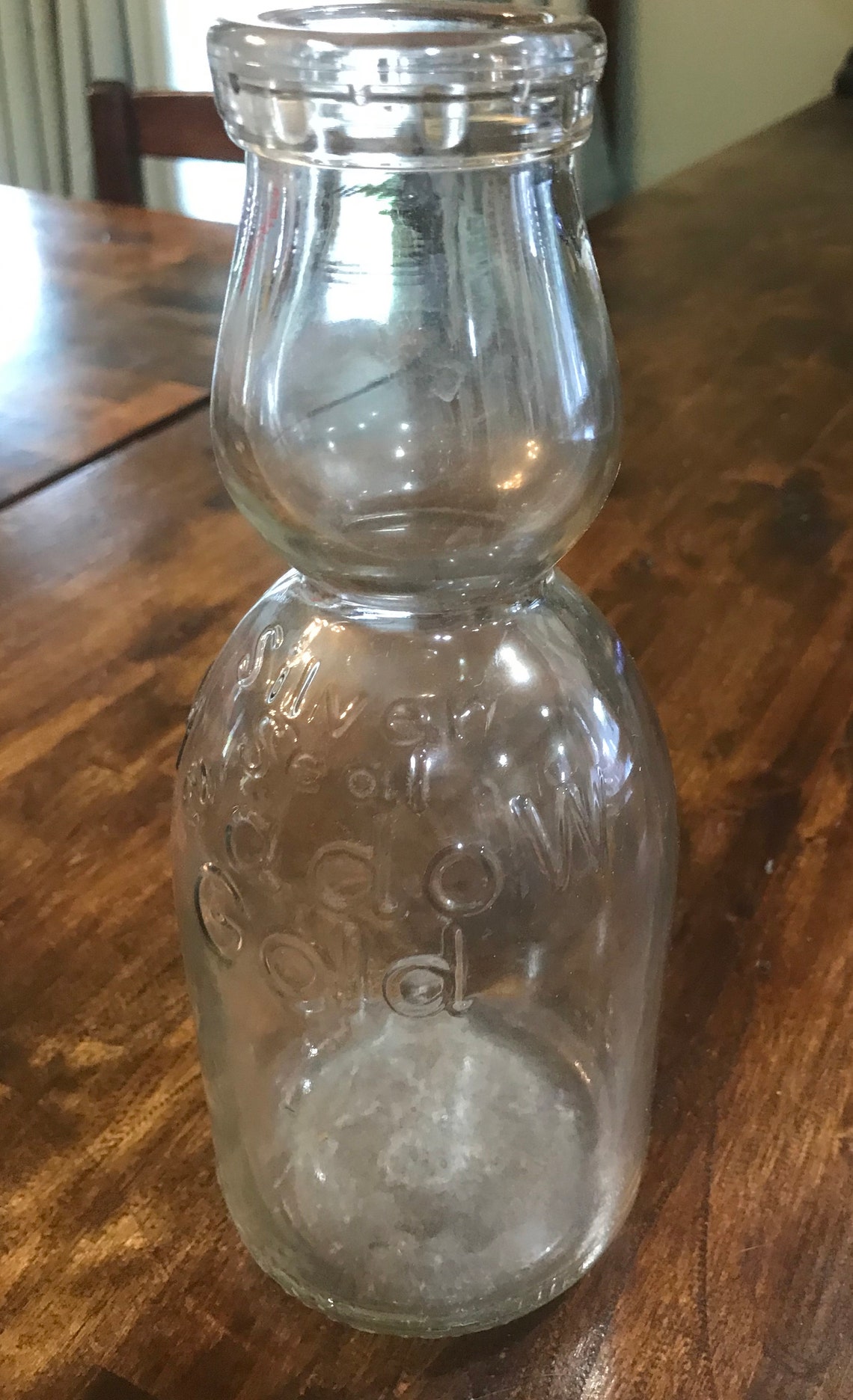 Vintage Silver Seal Meadow Gold Cream Top Milk Bottle Embossed Etsy