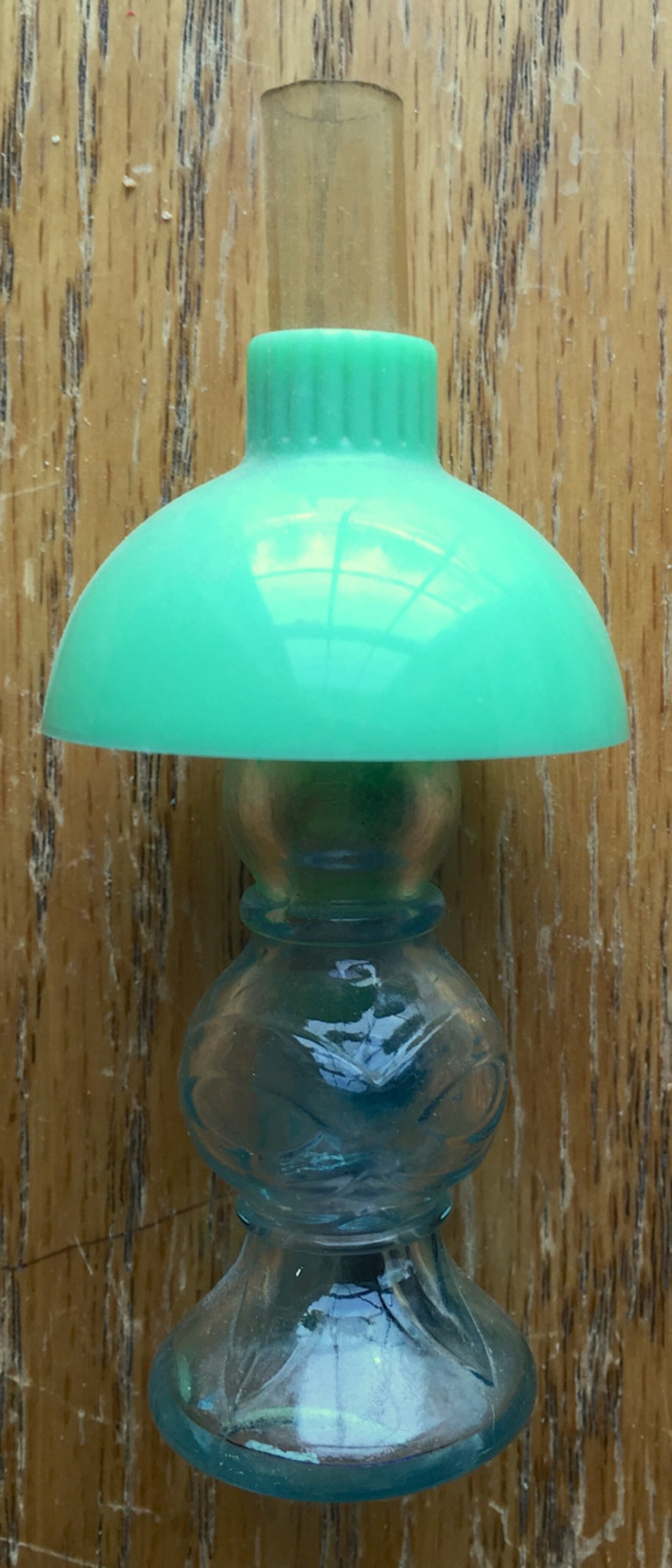 Vintage Lander Oil Lamp Perfume Bottle 4 1/4 Green Etsy