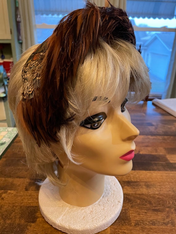 Jonquil Original Feather Pheasant Fascinator Hat … - image 1