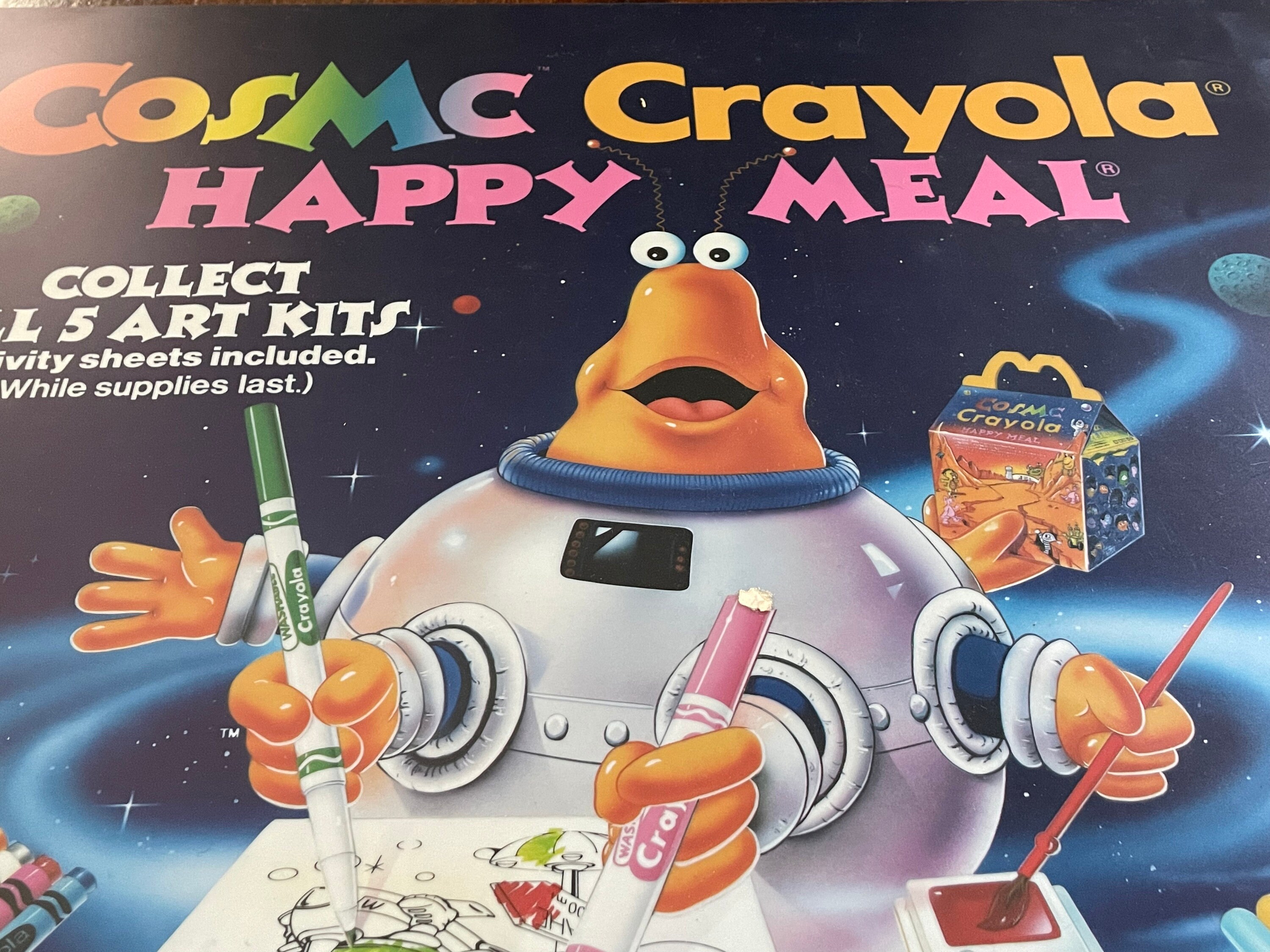 1987 Rare Mcdonalds Cosmic Crayola Translite - Etsy