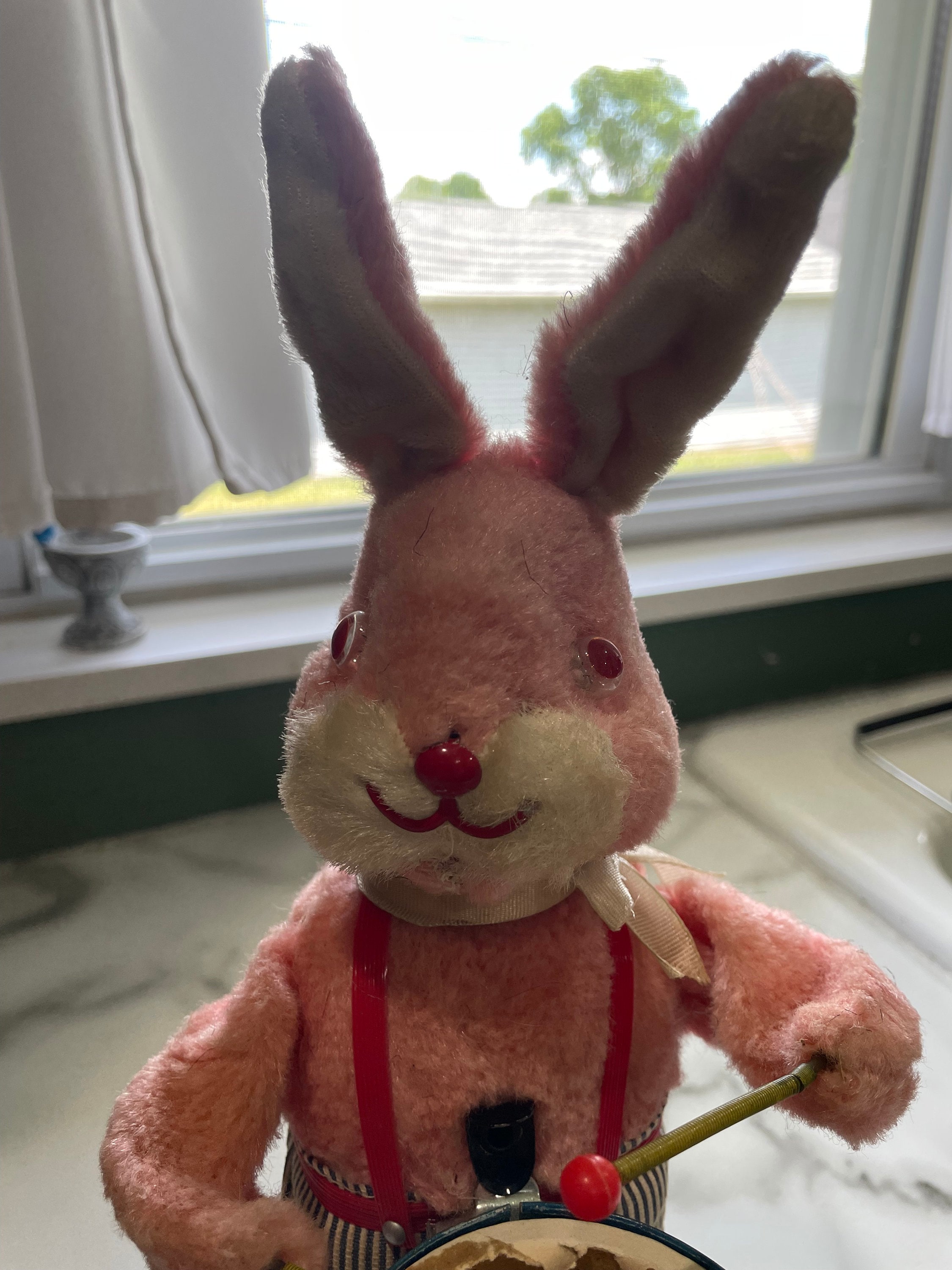 1960s Rabbit Playing Drum Tin Litho Battery Operated Toy - Etsy