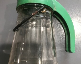 Vintage Syrup Dispenser Green Lid 1950 Era