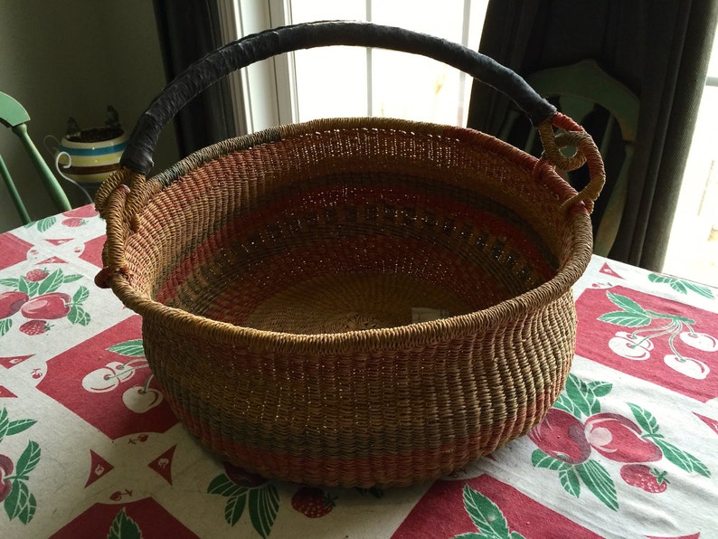 Vintage Handmade Large Blessing Basket Made in Ghana With Etsy