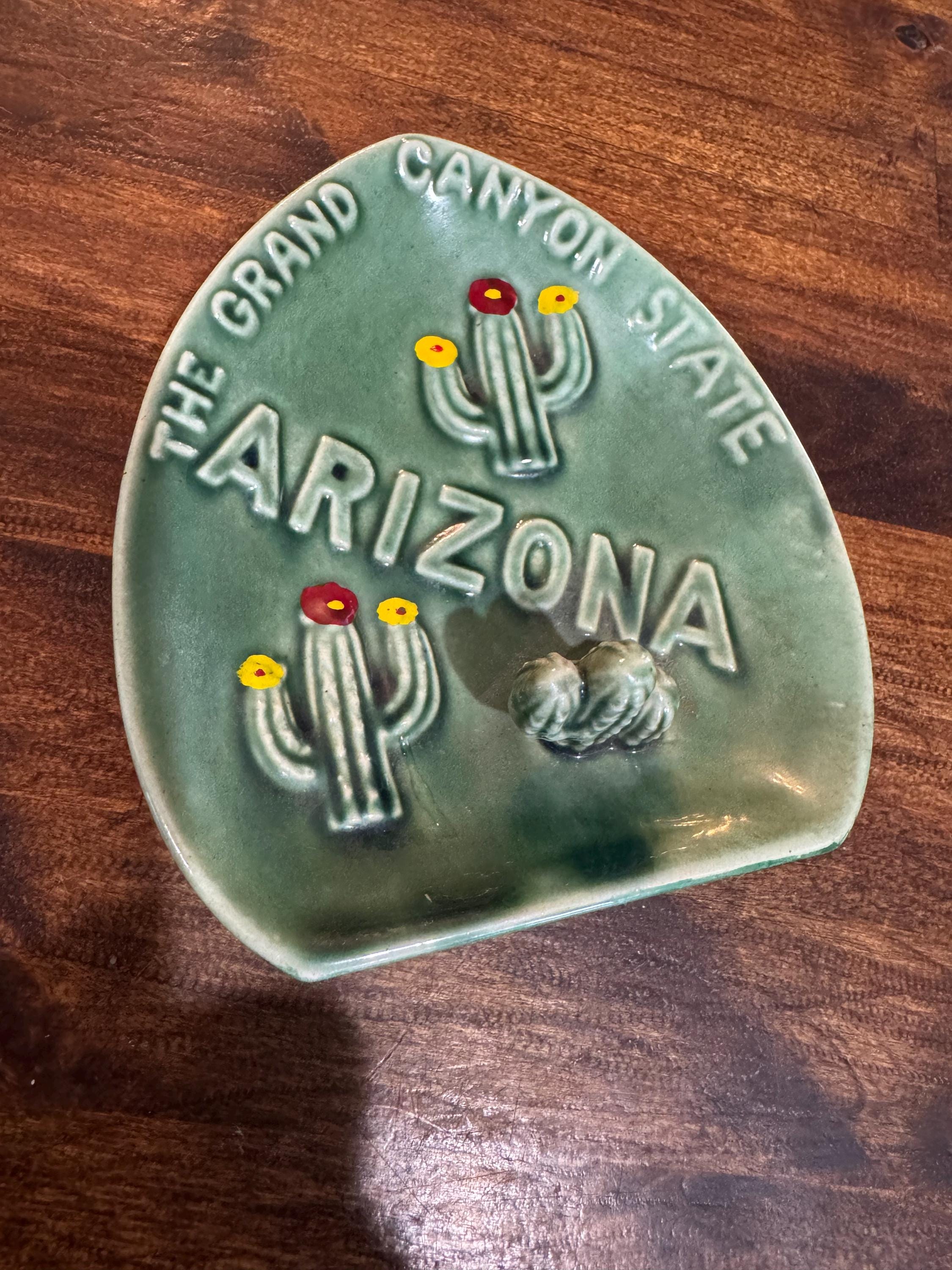 1950's Arizona Grand Canyon and Cactus Ashtray - Etsy