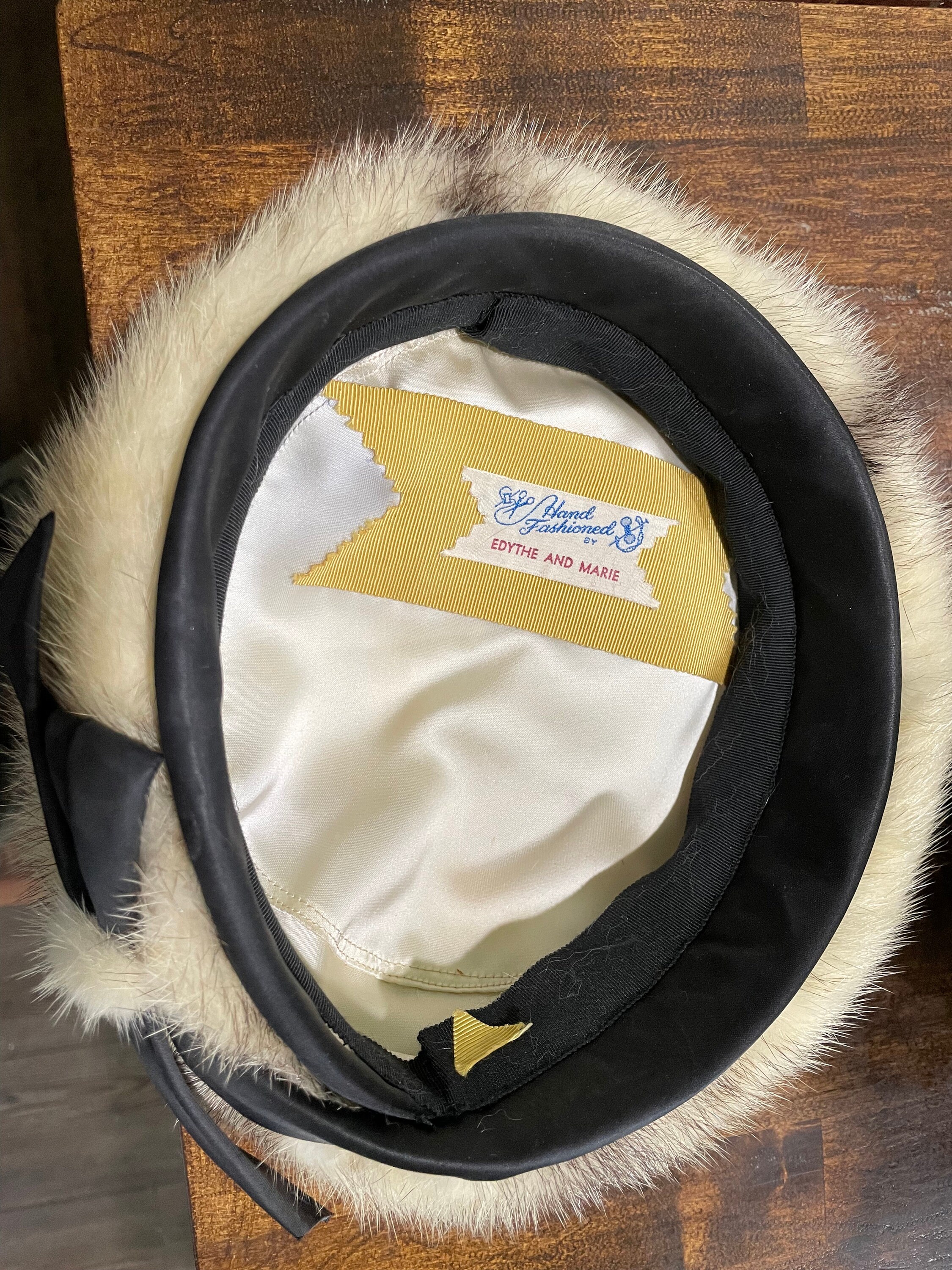 Vintage Fur Hat Hand Made by Edythe & Marie 1950 Era Edythe and Marie Fur Cloche Hat - Etsy main image 3