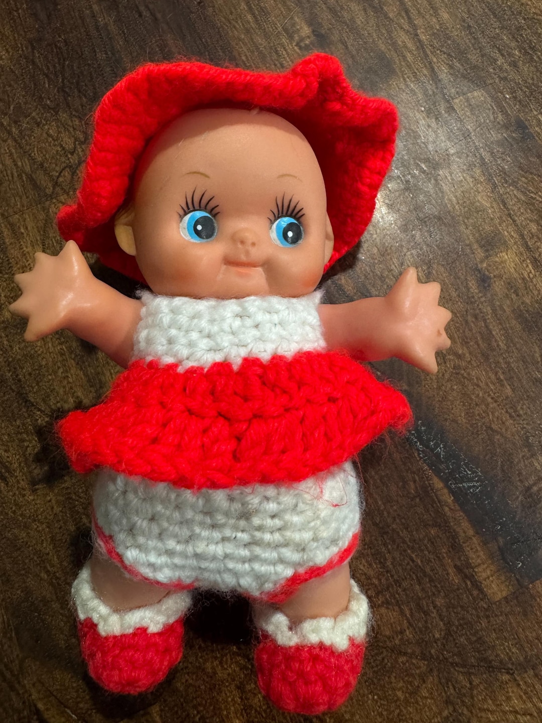 8 Inch Kewpie Doll With Red and White Outfit Jointed - Etsy
