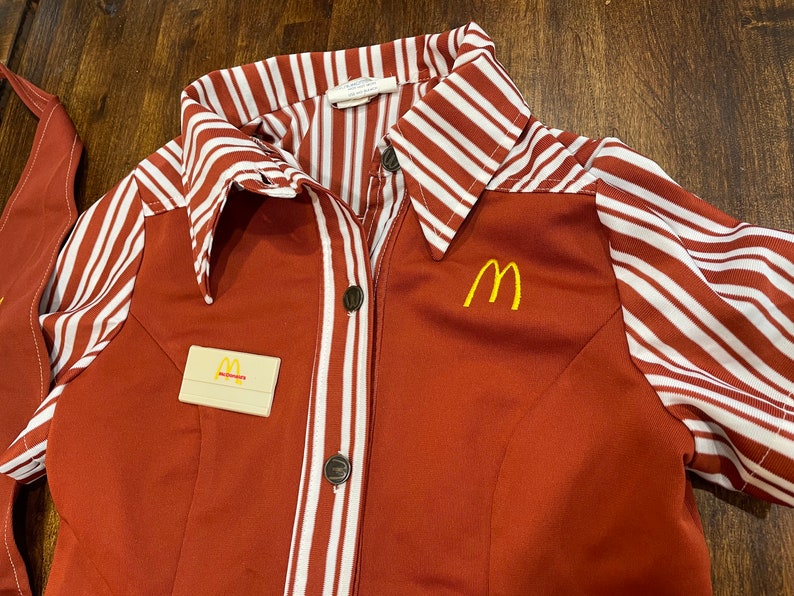 1976 Rare Mcdonalds Employee Uniform Etsy