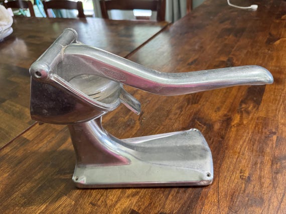 Vintage 1950s Simplex Super Italian Aluminum Citrus Orange Manual