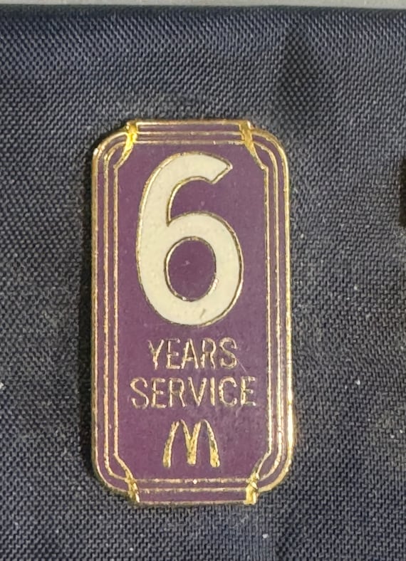 1970's Rare McDonalds 6 Years Service McDonalds Em