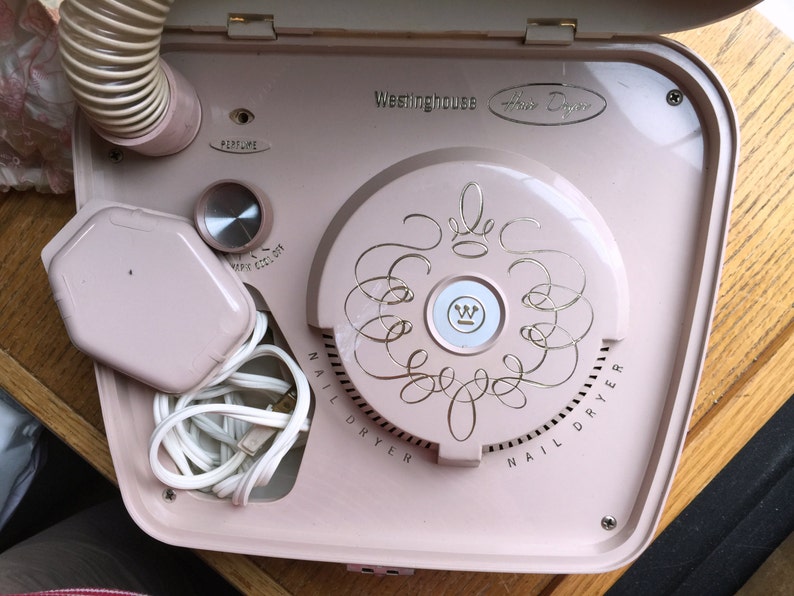 Westinghouse Pink Portable Hair & Nail Dryer 1960 Era Etsy