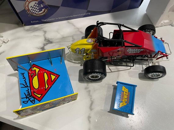 Rare Signed Steve Kinser 1:18 Scale Superman Sprint Car MIB - Etsy