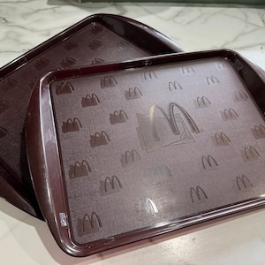 1990's McDonalds Restaurant Brown Serving Tray Qty of 2